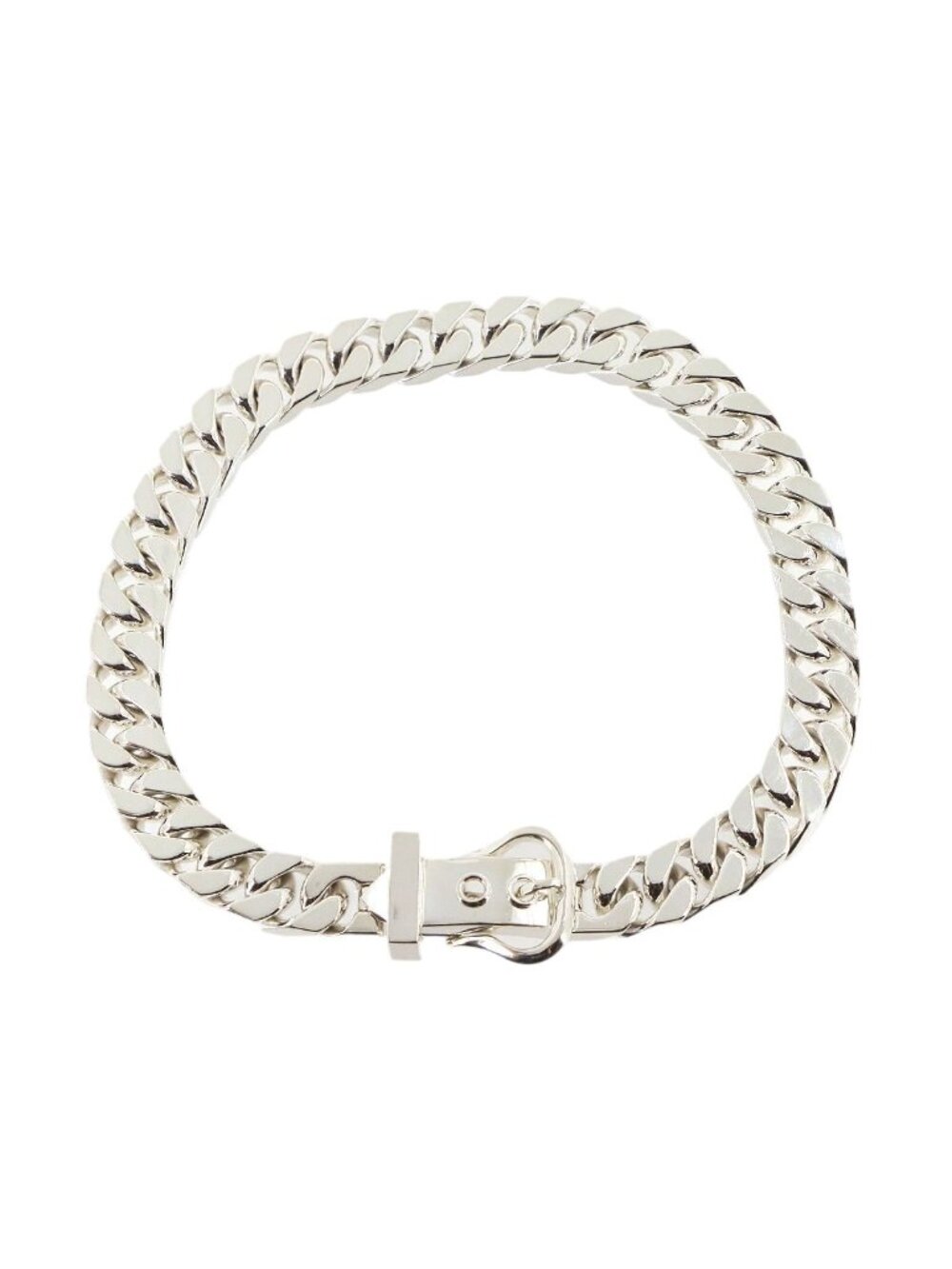 Hermes Boucles Sellier GM Necklace 925 Sterling Silver